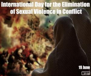 yapboz Çatışmada cinsel şiddet ortadan kaldırılması için uluslararası gün